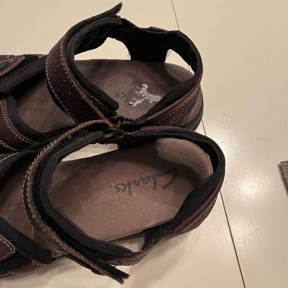 Clarks Keating Brown Leather Sport Sandals sz 11 main image 5